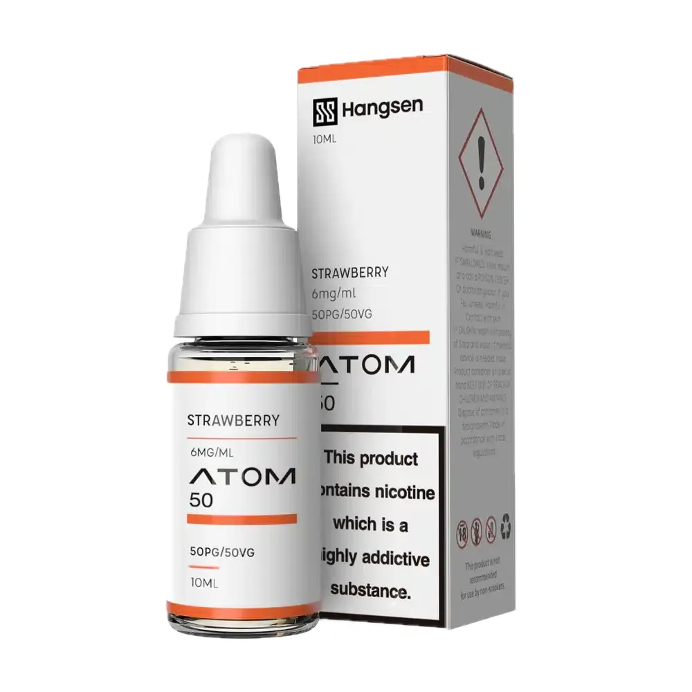 Hangsen Strawberry E-Liquid 10ml - Atom 50 Range (50PG/50VG)