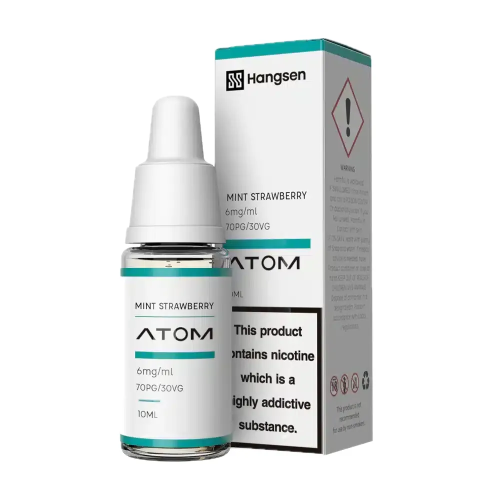 Hangsen Strawberry Mint E-Liquid 10ml - Atom Range (70PG/30VG)