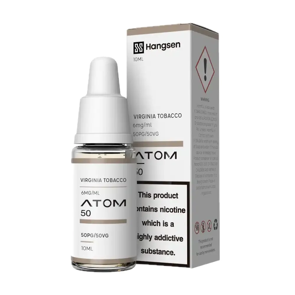 Hangsen Virginia Tobacco E-Liquid 10ml - Atom 50 Range (50PG/50VG)
